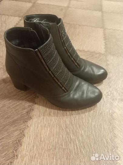 Ботинки кожаные, демисезонные, женские
