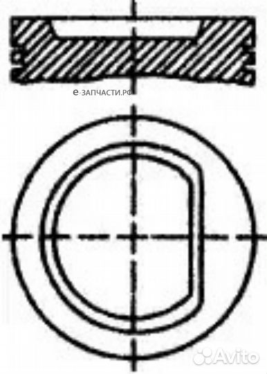 Nural 87-502807-00 Поршень двс Audi. VW 1.4 AEX/APQ 76.5 1.2x1.5x2.5 +0.50 95 nural 8750280700