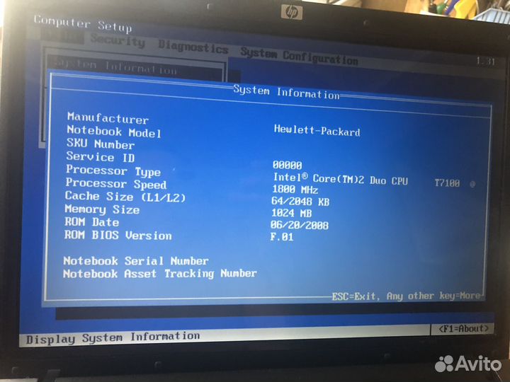 Compaq Hp 515 Core 2 Duo T7100