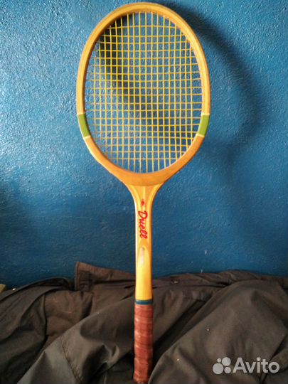 Деревянная ракетка для большого тенниса Дуэль