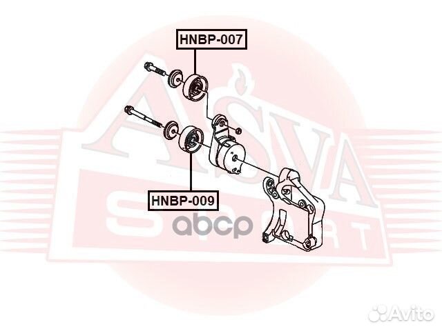 Ролик натяжной hnbp-009 asva