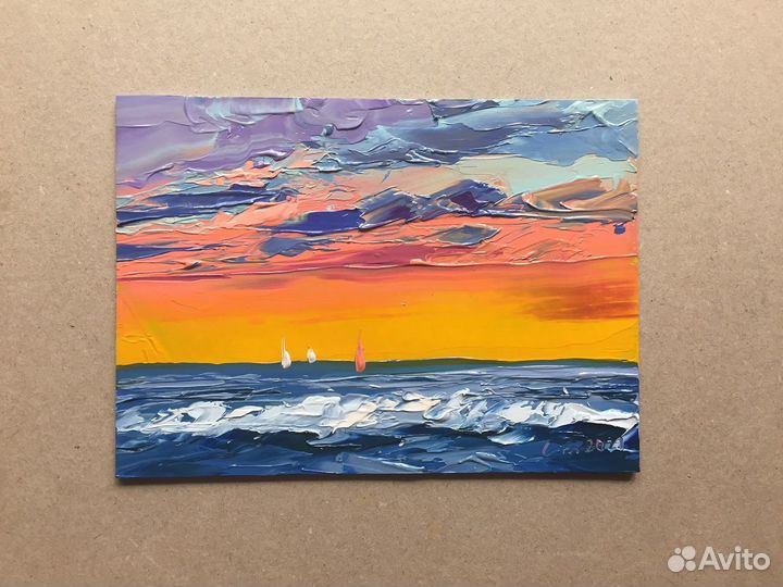 Картина маслом Морской пейзаж