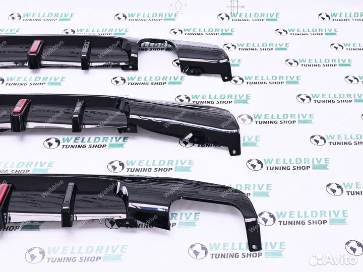 Диффузор BMW 3 E90 E91 M-Performance style черный