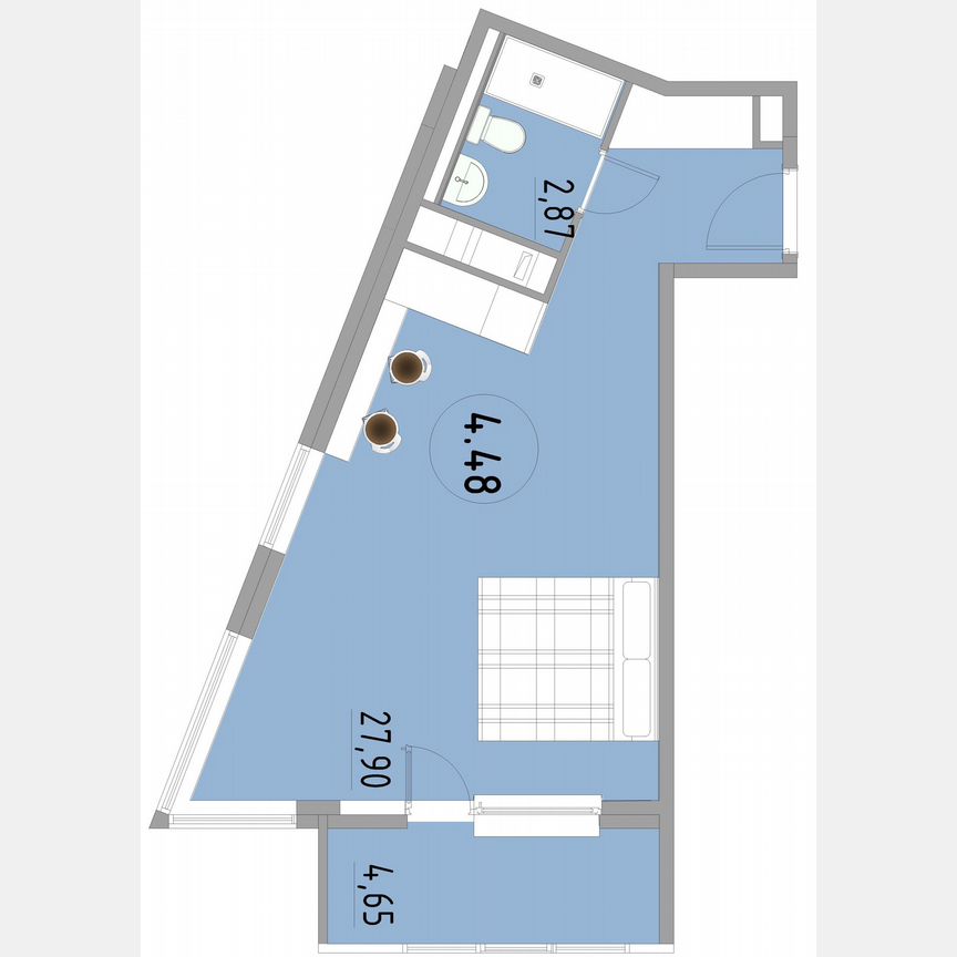 1-к. апартаменты, 35,4 м², 4/13 эт.