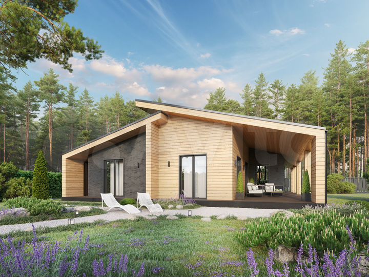 Коттедж 129 м² на участке 10 сот.