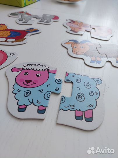 Кубики, мякиши, пазлы, (игрушки пакетом)