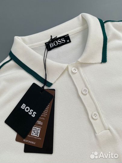 Мужское polo hugo boss белое