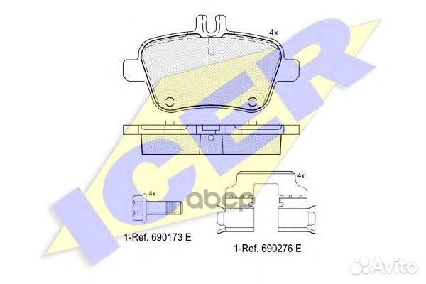 182039 колодки дисковые задние MB SLK R172 2