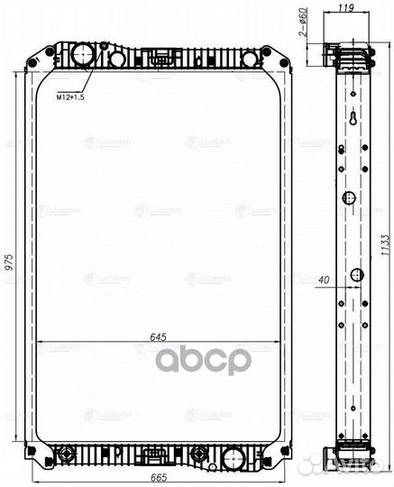 Радиатор охлождения Камаз 5490 LRc15703 luzar