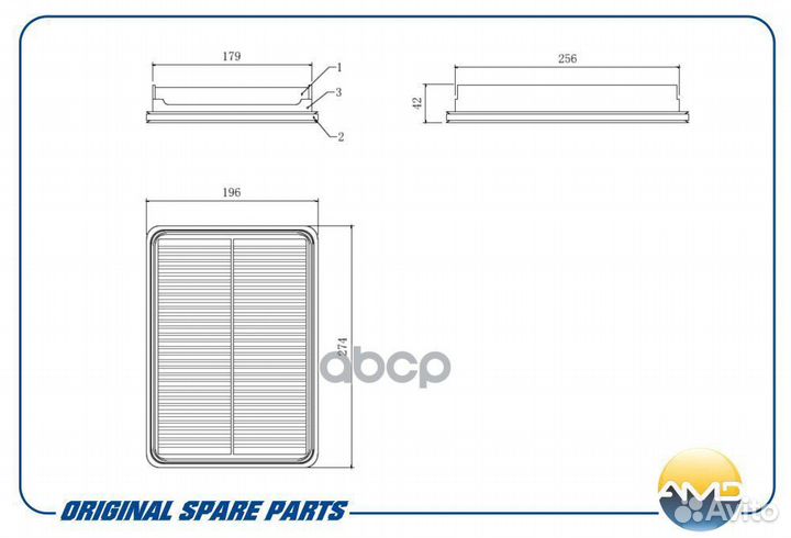 Amdfa57 AMD Фильтр воздушный amdfa57 AMD