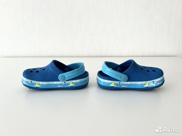 Детские сланцы Crocs Baby shark размер 23