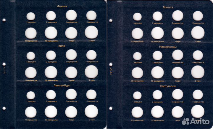 Альбом для монет Евро регулярного чекана