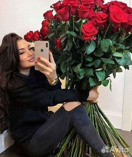 Высокие розы Доставка цветов