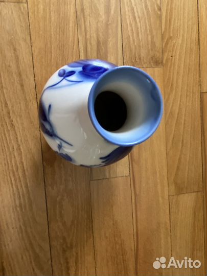 Винтажная ваза Роспись Птичка лфз СССР