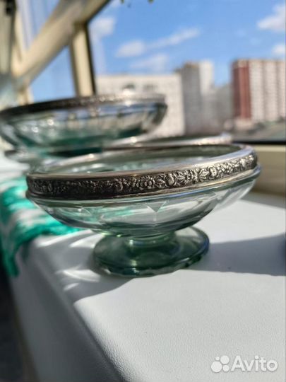 Антикварный лот посуды серебро 800 пробы