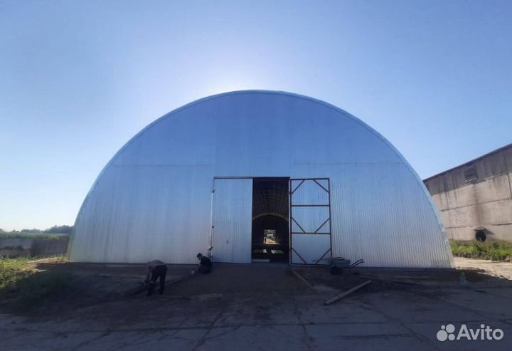 Арочный ангар 21 м
