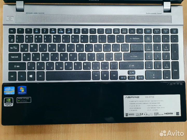 Acer/i7 3630/8GB/GT640/720GB/15.6