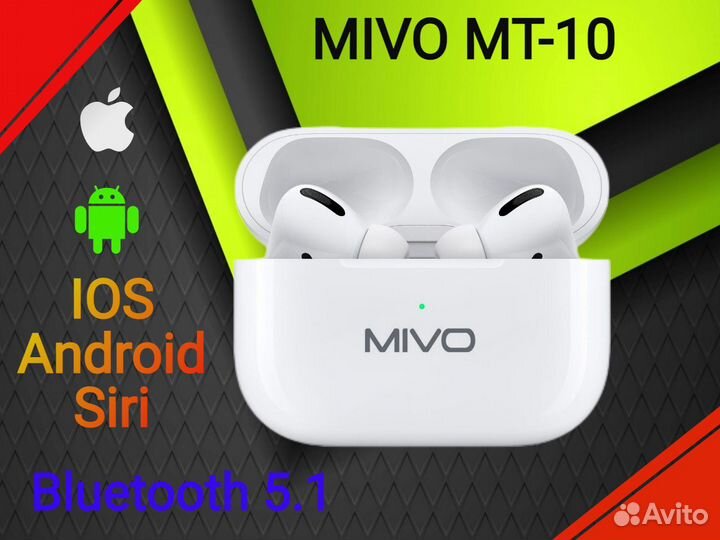 Беспроводные наушники mivo MT-10 Bluetooth 5.1