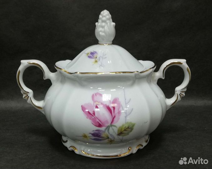 Фарфоровый сервиз Роза, Roschutz, ГДР, 60гг