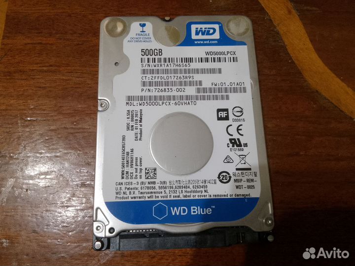 Жесткий диск WD 5000lpcx 500 GB