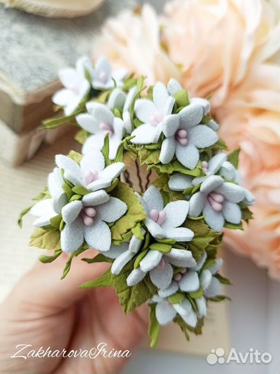 Шпильки для волос с цветами