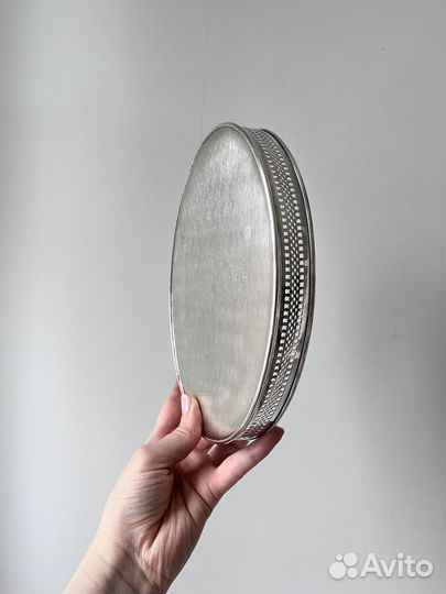 Британский поднос, серебрение, Англия