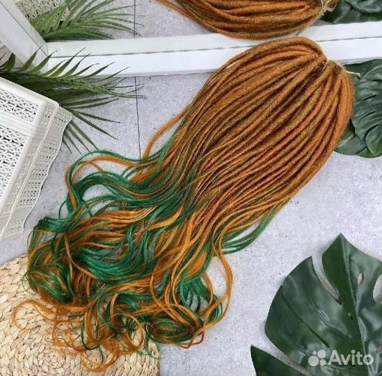 Комплект де дред с живыми кончиками