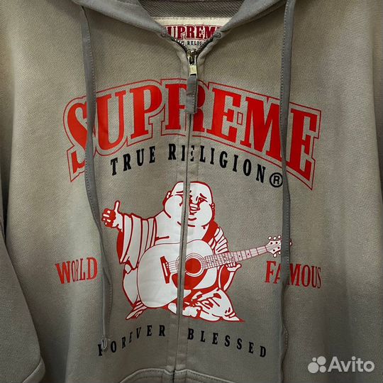 Зип худи supreme оверсайз