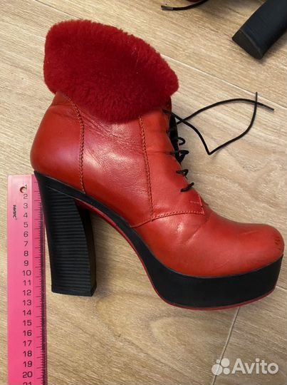 Полусапожки зимние кожа 39