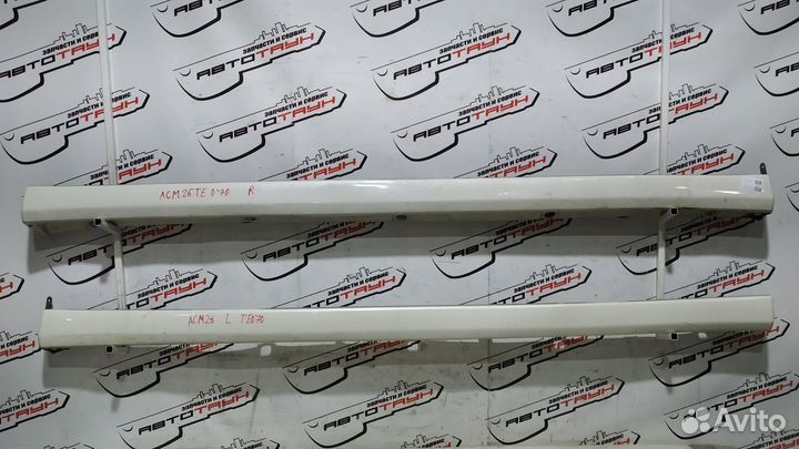 Порог пластик toyota ipsum ACM21W ACM26W 7691244080B0 левый правый 2 порога белый, 042 TE070