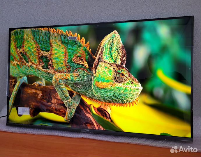 Безрамочный 4K Android TV WiFi Голос пульт 