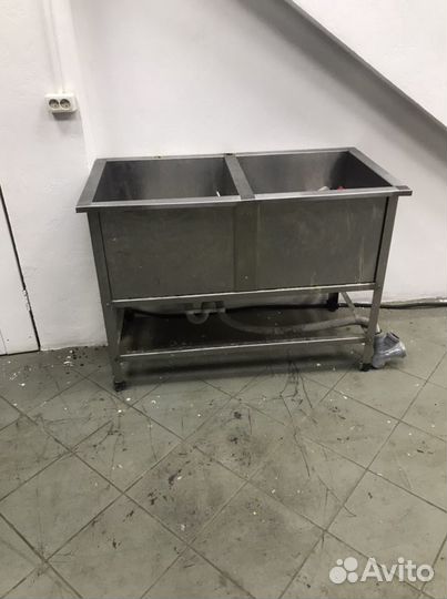 Мойка 2-ух скционная сварная 120/63/40