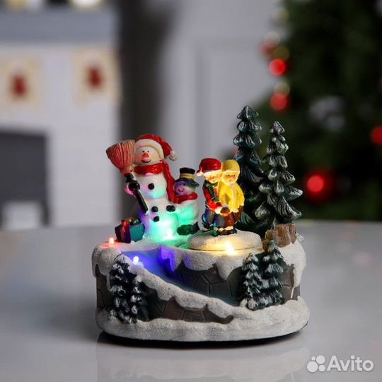 Светодиодная фигура 'Весёлые снеговики' 20 x 20 x