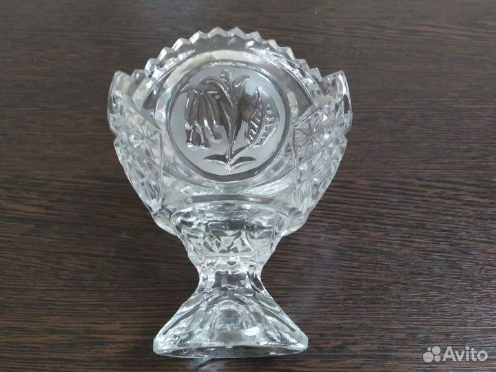 Хрустальная ваза - конфетница СССР