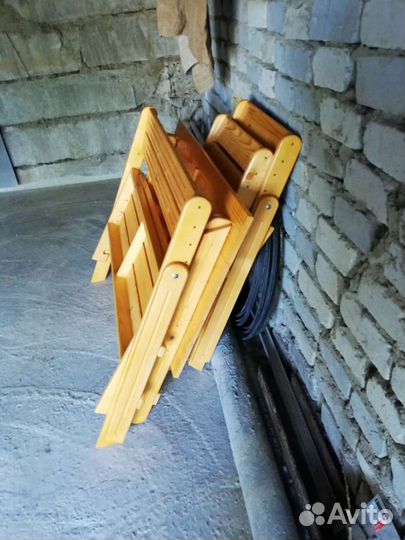 Стол, стул, скамейка и 2 табурета складные, турист