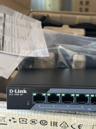 Poe коммутатор d-link dss-100e-9p