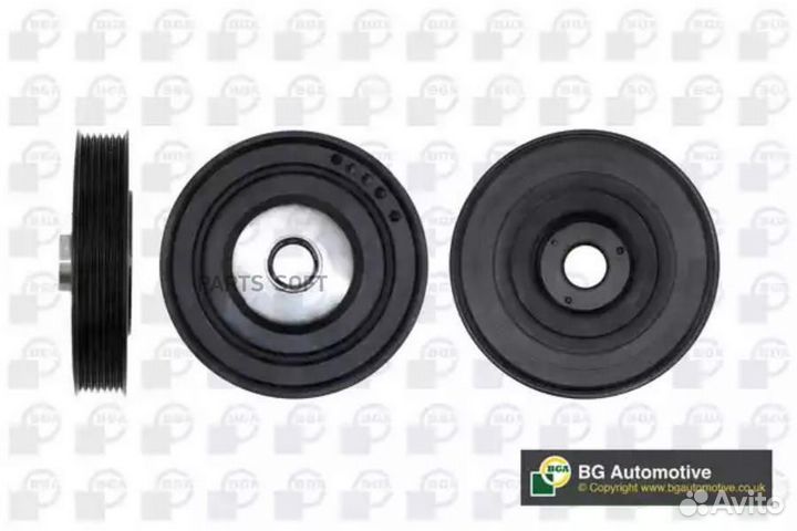 BGA DP1047 шкив коленвала REN megane II/laguna II/scenic II 1.9D (F9Q) 01-09 (7 ребер)