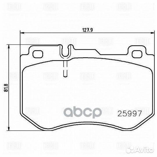 Колодки тормозные mercedes W205 14- передние L