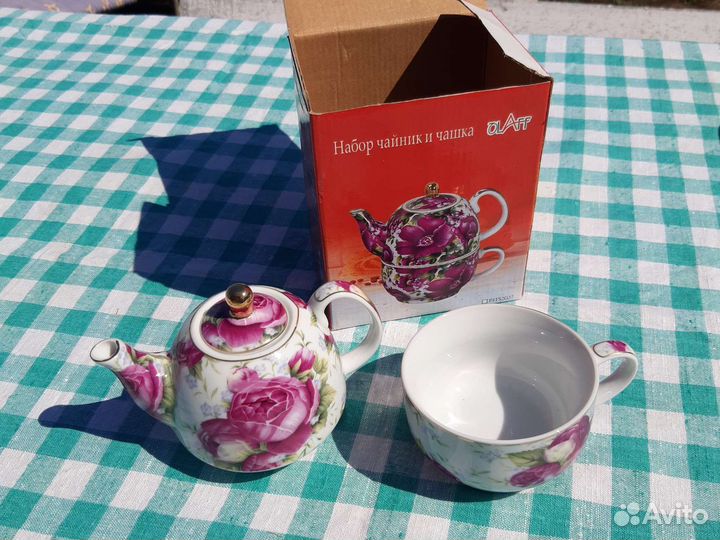 Набор : Заварочный чайник и чашка