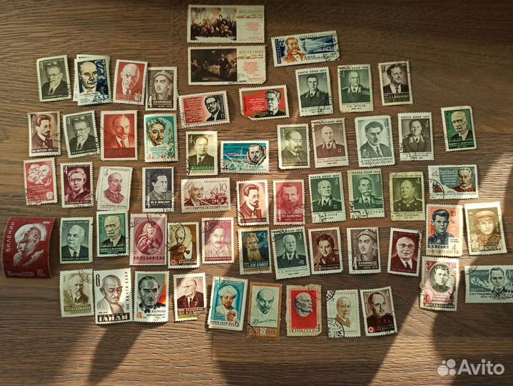 Марки СССР около 60 шт портреты 1960х-1970х гг