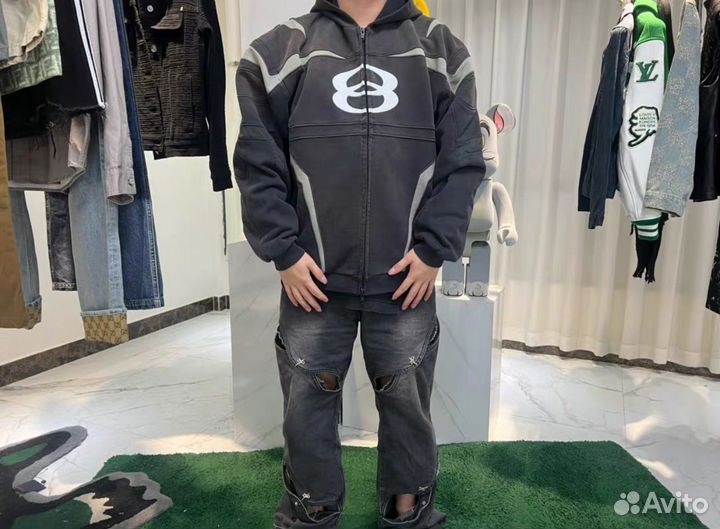 Зип-худи Balenciaga zip-up hoodie unity sports