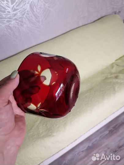 Ваза красная Чешская