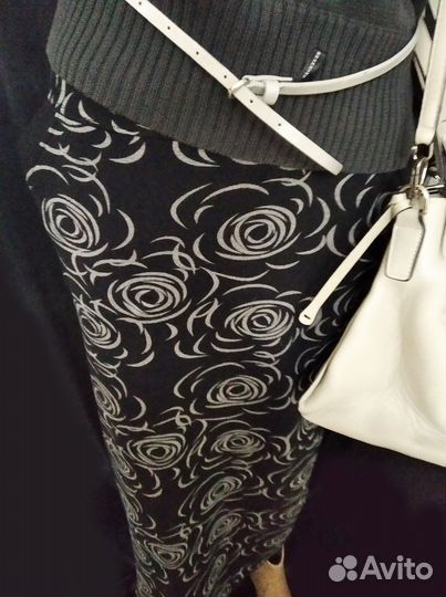 Вязаный свитер и юбка макси 46-48