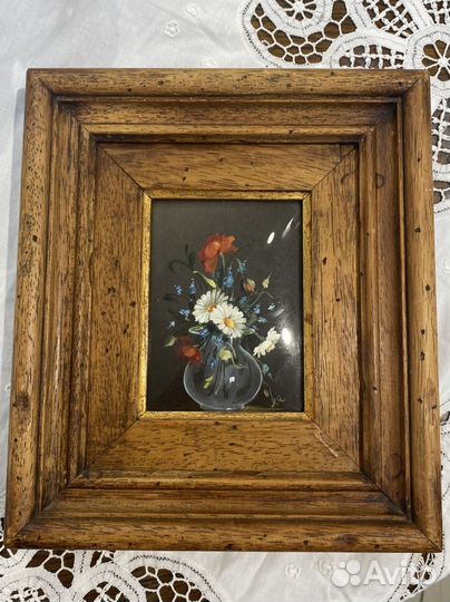 Картина, масло. Рамка дерево Италия