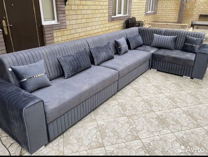 Чехол на угловой диван и кресло