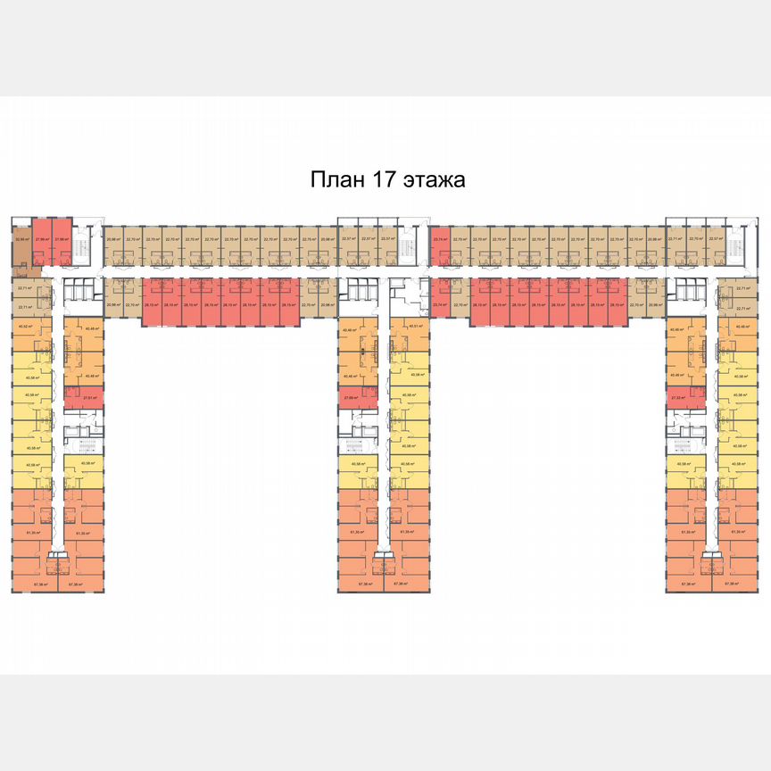 1-к. апартаменты, 40,5 м², 17/24 эт.
