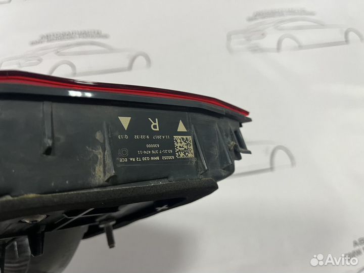 Правый фонарь в крышку багажника BMW G30 дорестайл