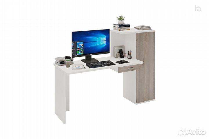 Стол компьютерный прямой Домино Lite скл-прям130+ш