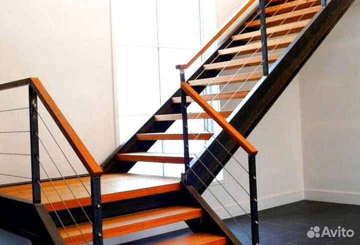 Перила деревянные с установкой