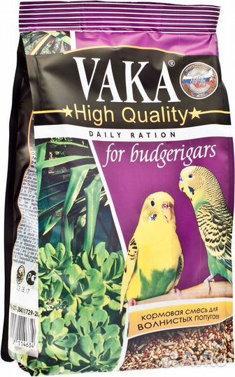 Вака High Quality корм для волнистых попугаев 500